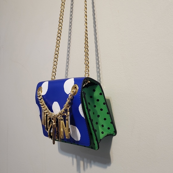 Moschino Polka-Dot Logo-Chain Shoulder Bag - Picture 6 of 10